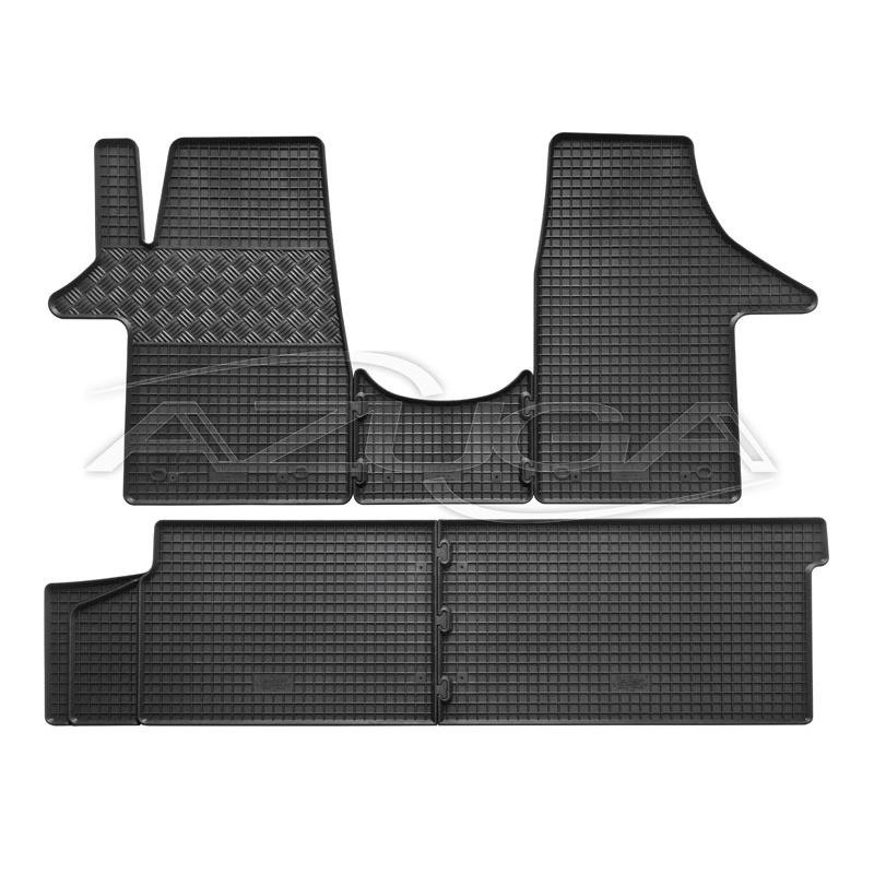 Gummi-Fußmatten passend für VW T5/T6 Transporter mit Sitzen (5-teiliger  Satz) | AZUGA
