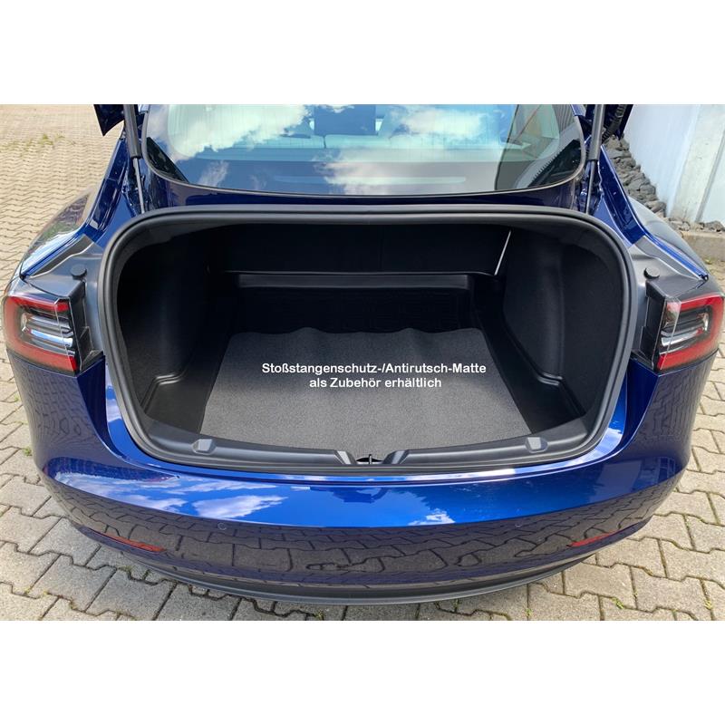 Tesla Model 3: Kofferraummatte (Premium recycelbarer Gummi) - Plugear